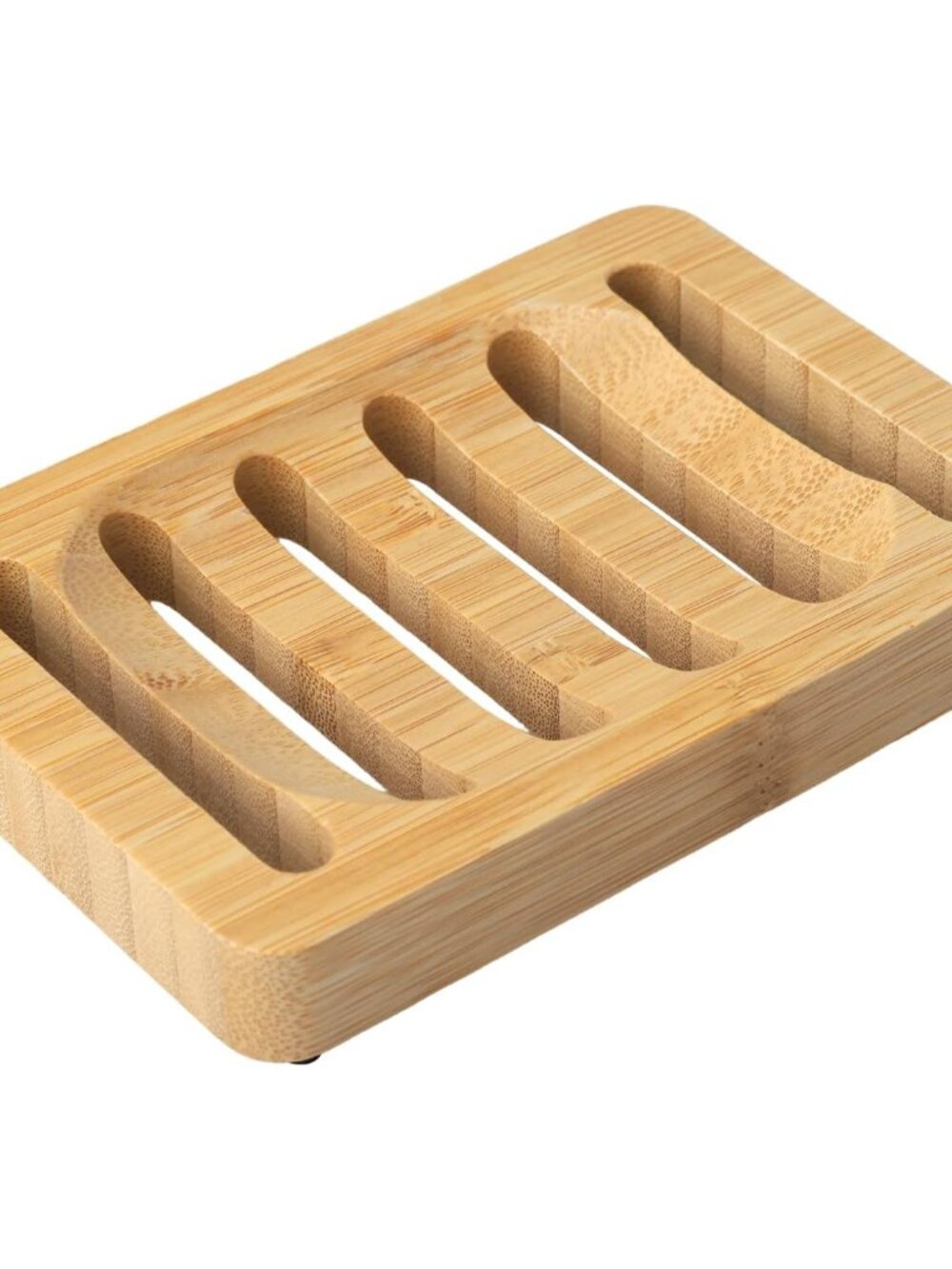 Wooden Soap Dish, Bamboo Soap Holder for Shower, Self Draining Tray